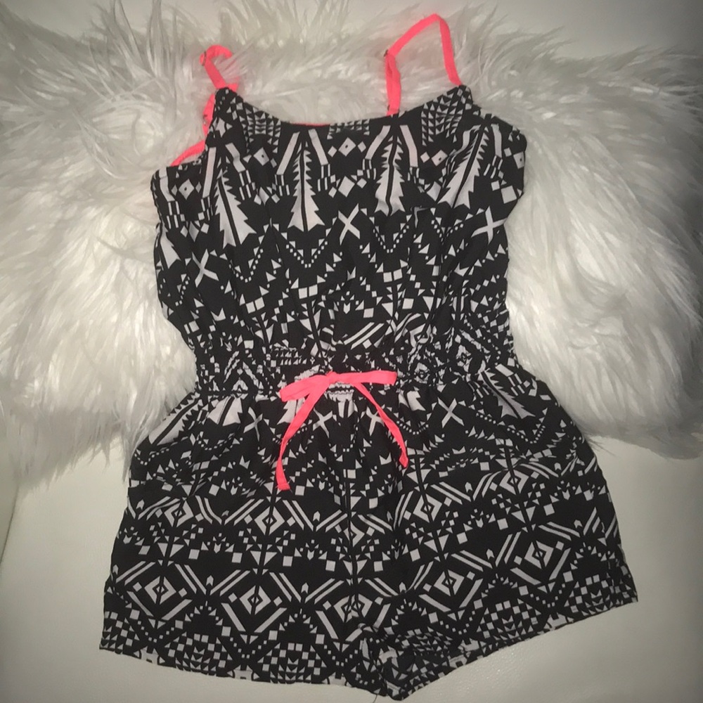Girl’s Polyester Tri Color Romper